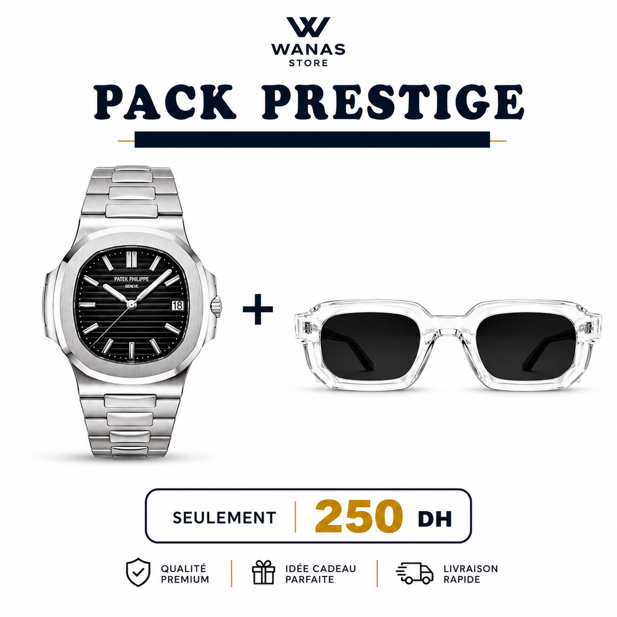 Pack summer : Montre + Lunette – 250 DH