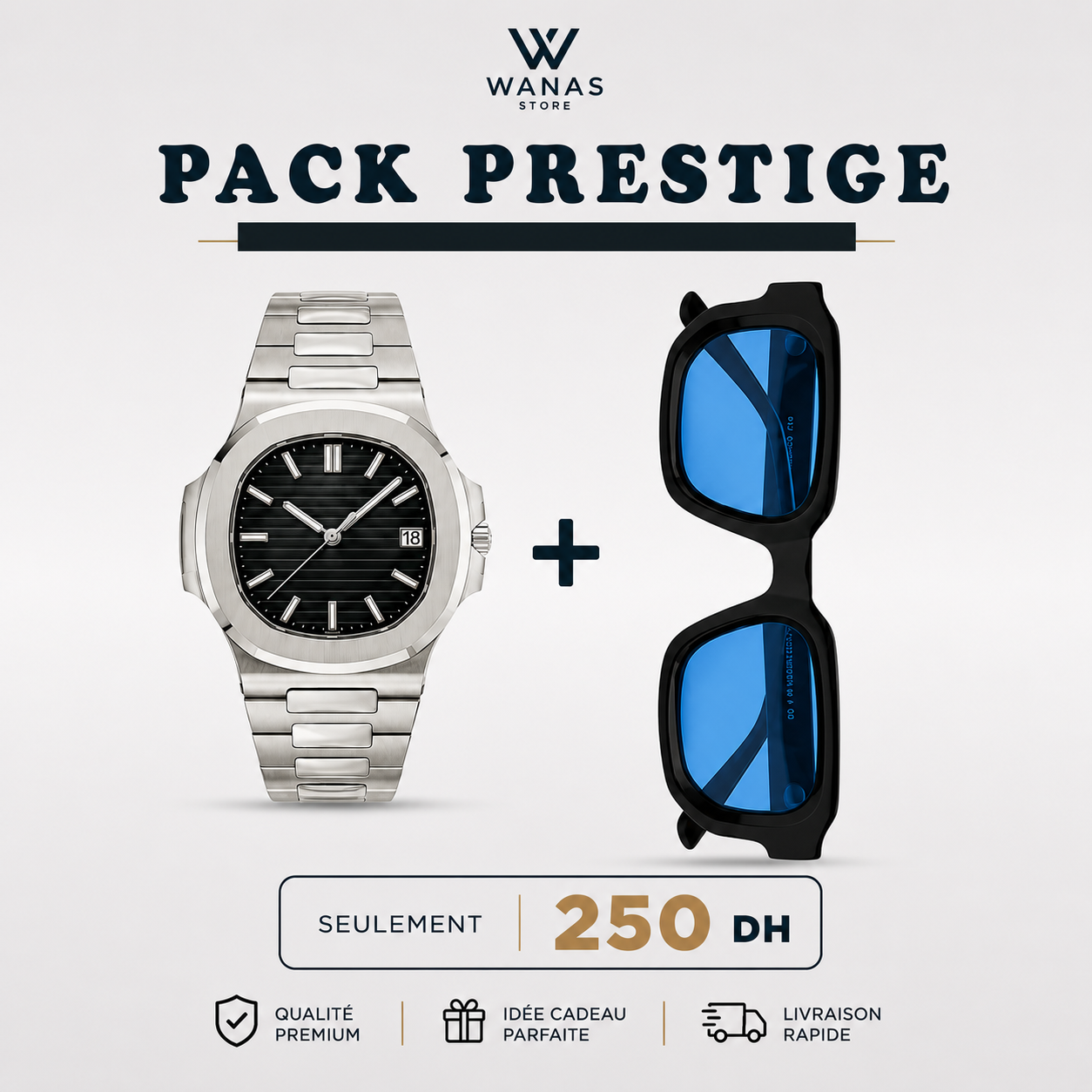 Pack summer : Montre + Lunette – 250 DH