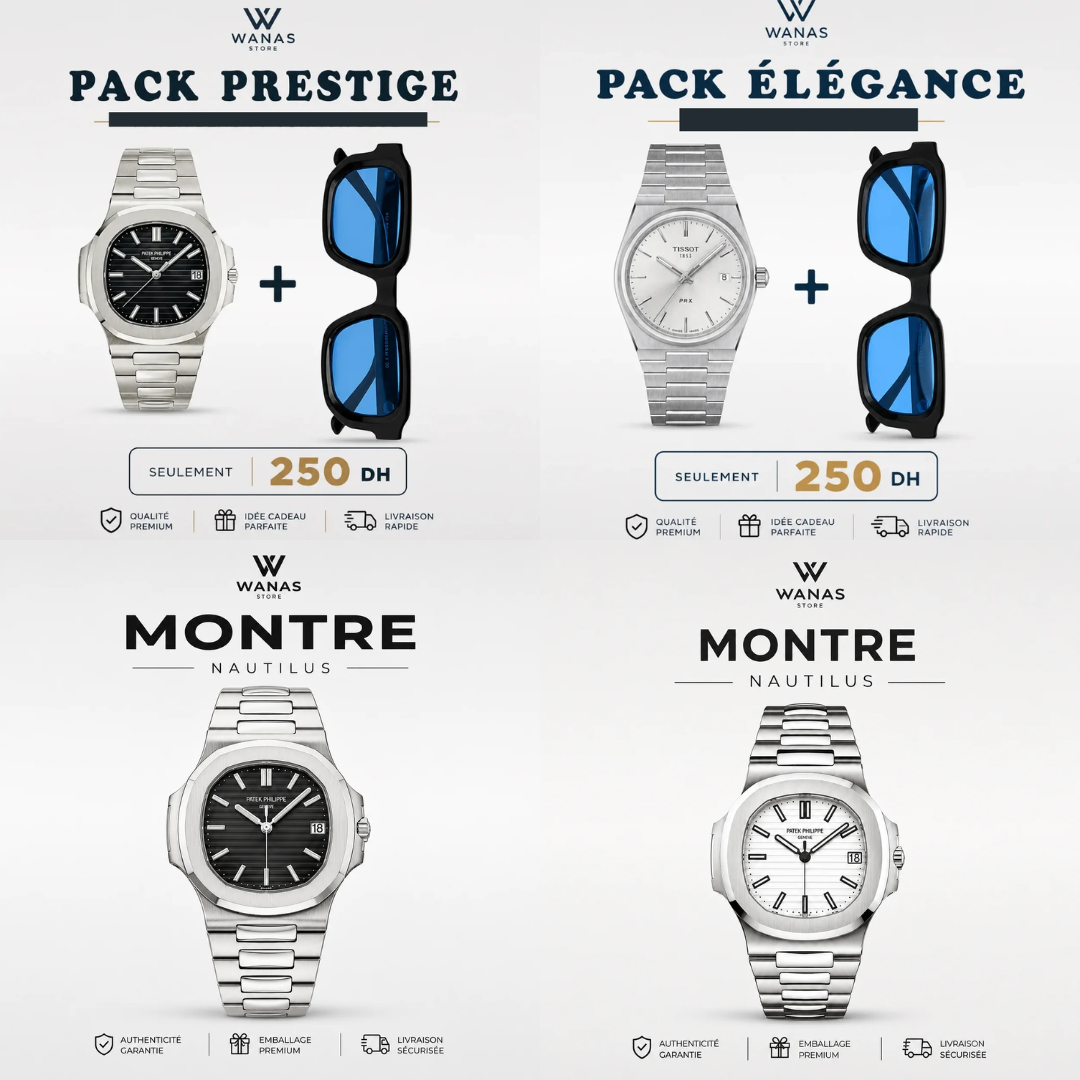 Pack summer : Montre + Lunette – 250 DH