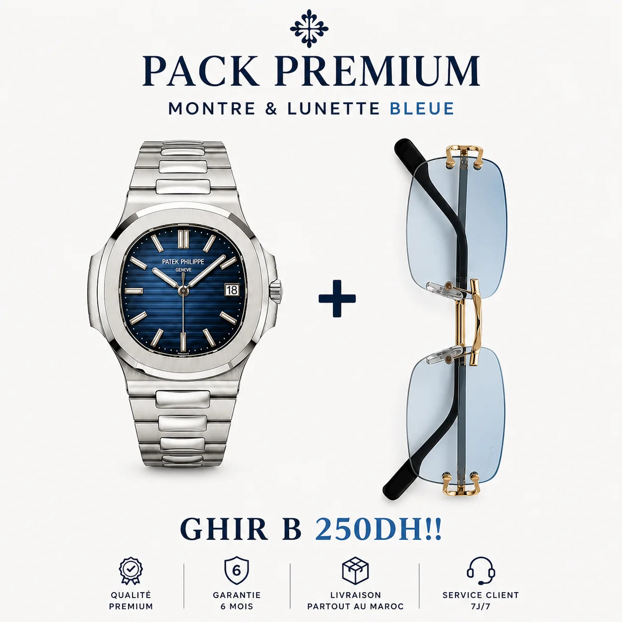 Pack Summer :Montre + Lunette – 250 DH
